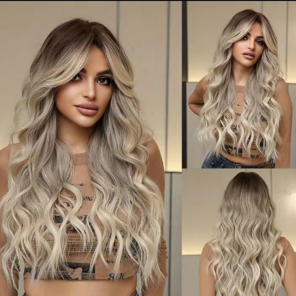 26" inch heat resistant synthetic fiber beautiful wig